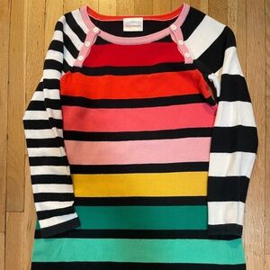 Hanna Anderson Rainbow Ling Sleeve Knit Dress 130